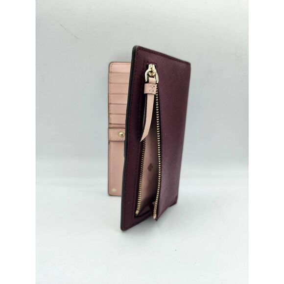 Kate Spade New York Cameron Wallet Lrg. Colorblock Slim Bifold Gold Zip $119 - Picture 5 of 7